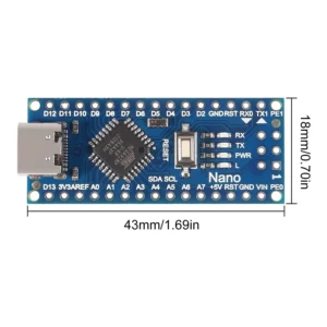 Type-C USB CH340 5V 16MHz for Nano 3.0 ATmega328P Controller Board Compatible for Arduino Nano CH340 USB Driver Nano V3.0