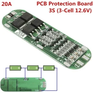 3S 20A BMS 18650 Li-ion Lithium Battery Charger Module BMS Protection Board PCB 11.1V 12V 12.6V Module Over-Discharge