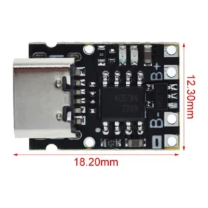 TP4057 1A 3.7V Lithium Battery Charging and Discharging Board with Protection Type-C USB C Li-ion Battery Charging Board